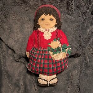 😉Bundle Days😉 Vintage Cut And Sew Doll Pillow Plush Holiday Christmas Plaid